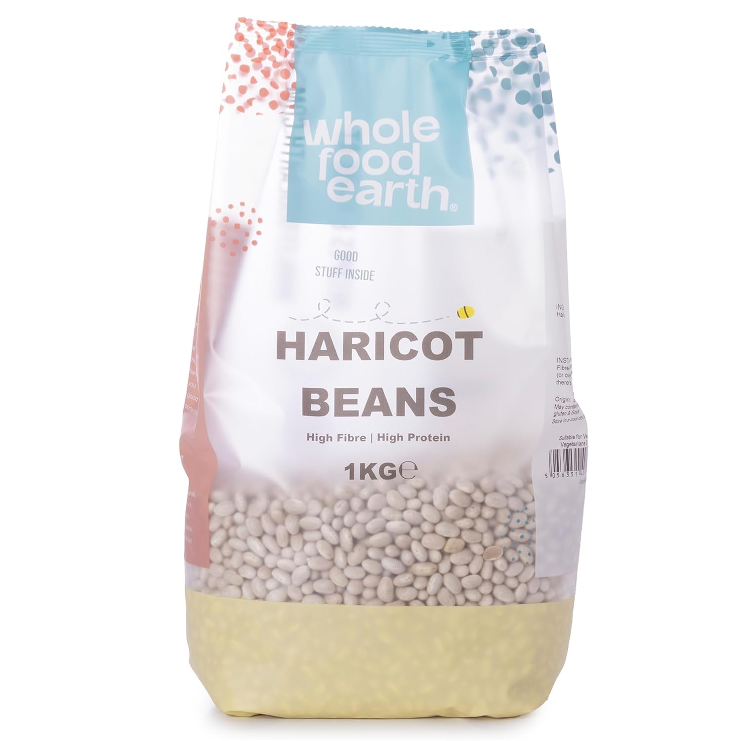 Fasole verde Wholefood Earth 1kg | Fără OMG | Natural | Bogat în fibre | Bogat în proteine