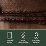 Woolly Mammoth Woolen Co. pătură de camping, extra mare, lână merino, Echipamentul perfect în aer liber pentru bushcraft, camping, trekking, drumeții, supraviețuire sau pătură în cabană. Maro, 168 X 228 Paturi si Cuverturi Woolly Mammoth Woolen Company