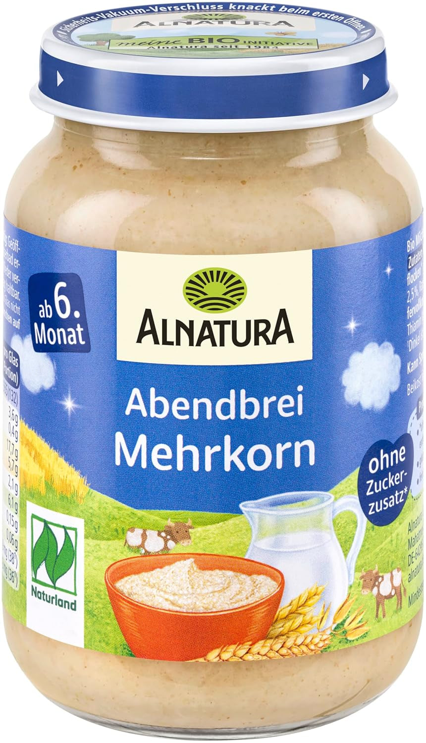 Terci multicereale Naturland de la 6 luni, 6 x 190 g