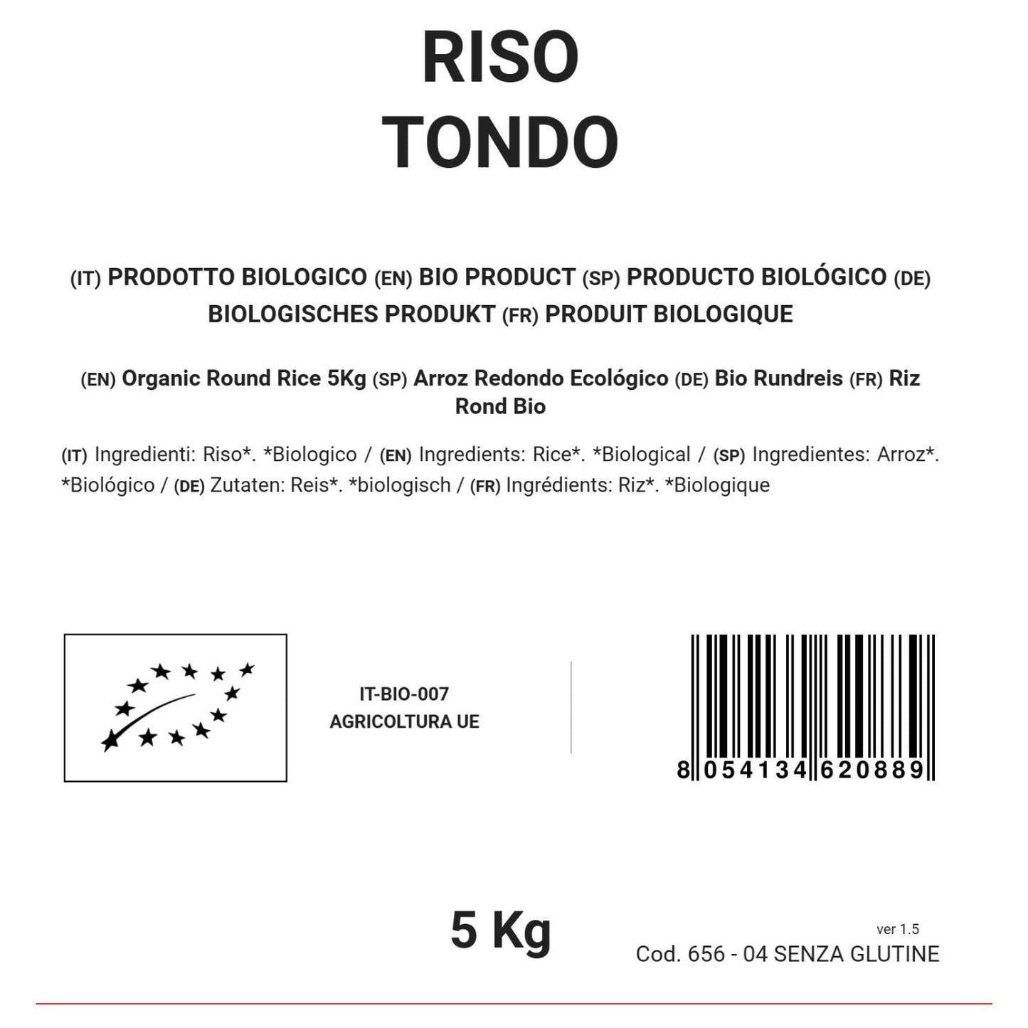 Orez rotund organic 5 kg