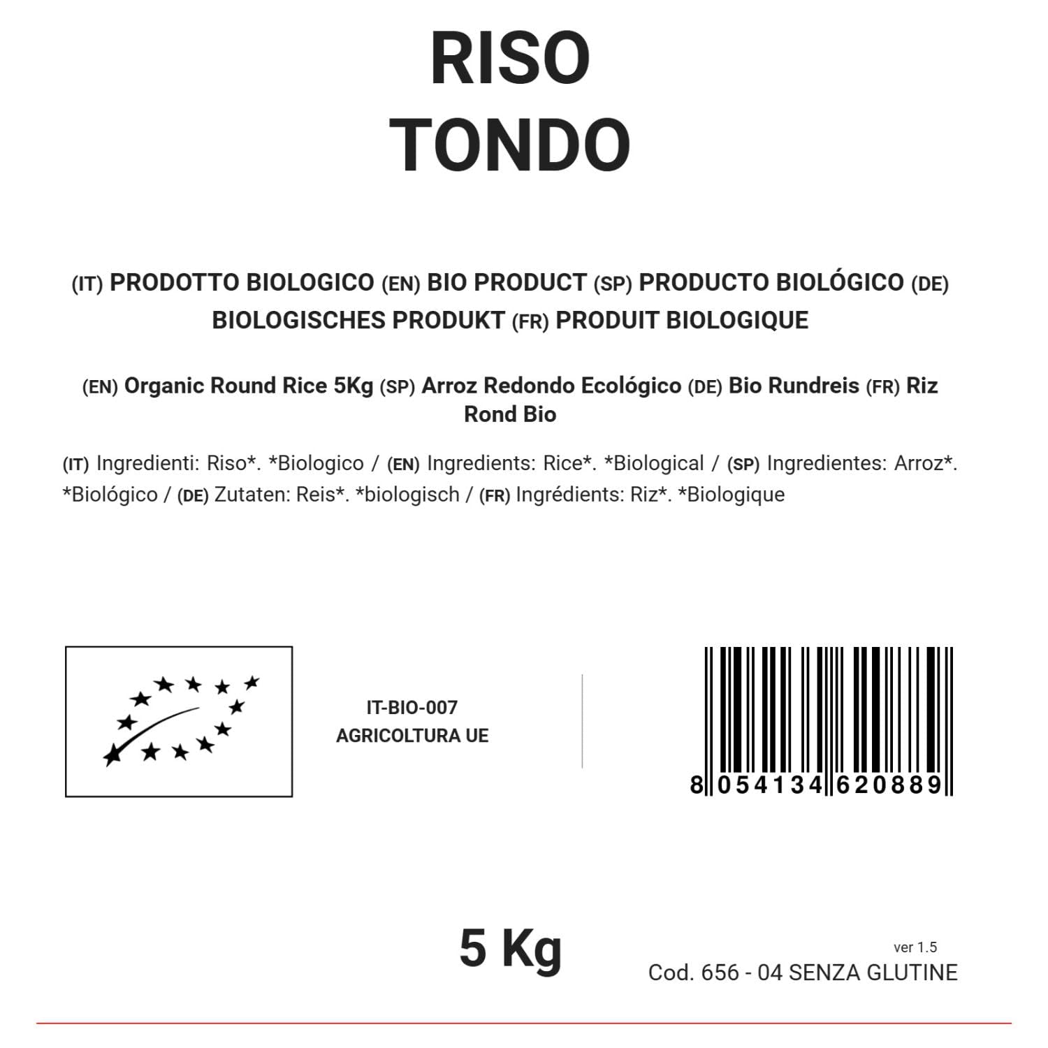 Orez rotund organic 5 kg