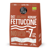 Tăiței Fettuccine Konjac Bio Shirataki Diet-Food - 300g, cu conținut scăzut de carbohidrați, fără zahăr, keto, vegan, cu conținut scăzut de calorii, fără gluten și fără ouă, preparați din făină de Konjac