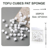 100 Stück Nail Art Schwamm Mit Metallgreifer, Sponge Brush Applikator, Sponge Nagel Pinsel, Maniküre Zubehör Für Nägel, Um Eine Vielzahl Von Gradient Nail Art Patterns Zu Erstellen