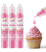 Colorant alimentar - Colorant alimentar lichid, Colorant alimentar foarte concentrat, Coloranți alimentari lichizi pentru copt, Decorare tort, Fursecuri, Macarons, Ouă de Paște, Aluat - 3 × 30ml (Roșu de Crăciun)