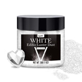 Glitter comestibil, pudra, diverse culori, 30 grame Naty Shop Alb