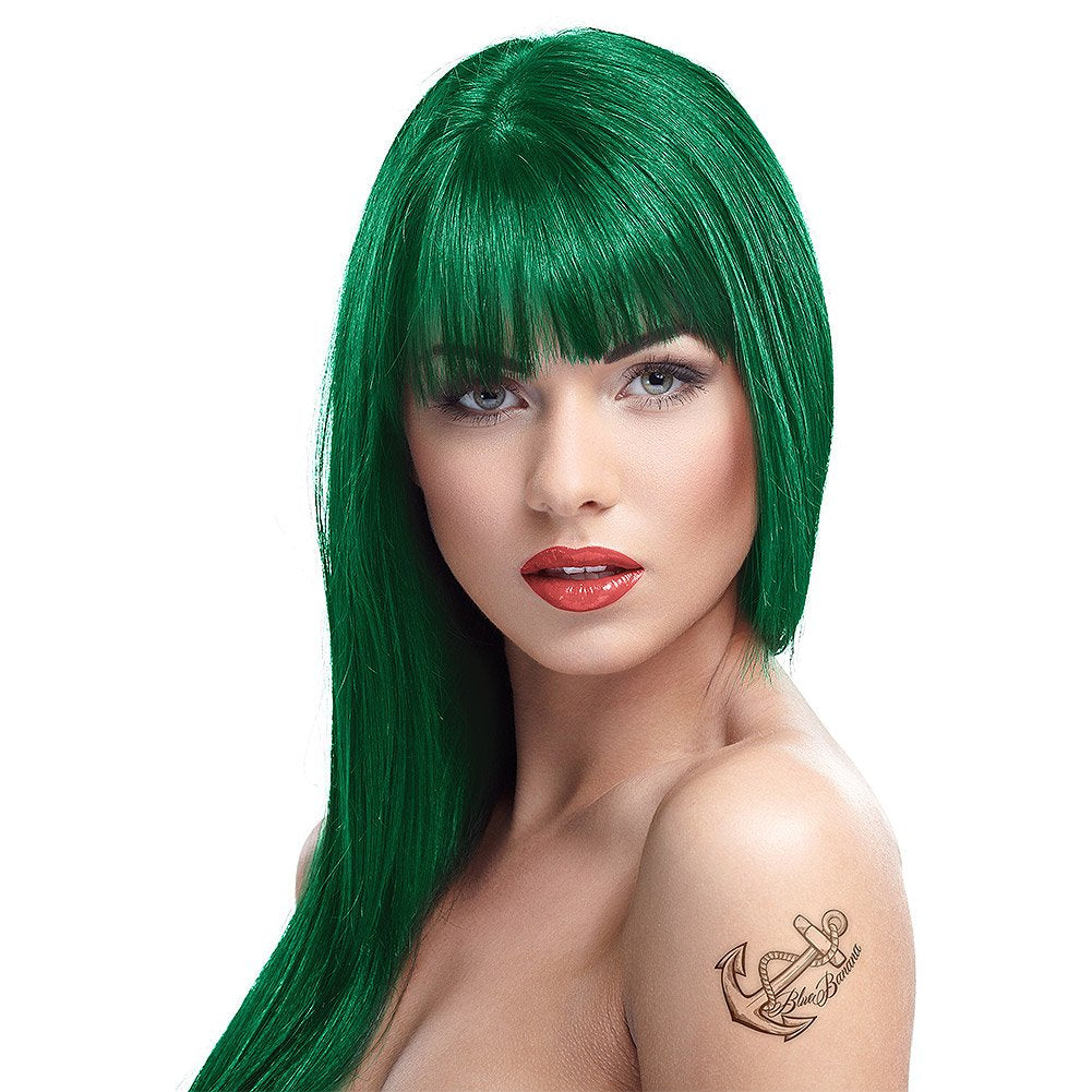 2x Culoare de păr semipermanentă 100ml (verde pin) Vopsea pentru par Naty Shop
