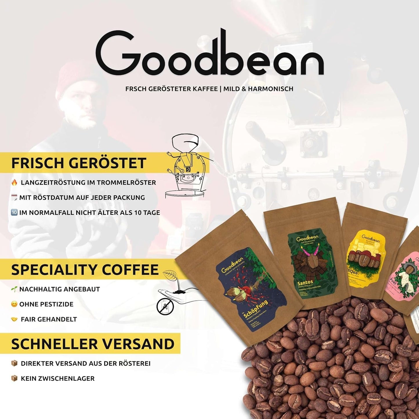 Descoperirea - Espresso | Boabe de cafea 500g - 100% Arabica | pentru aparate complet automate/portafiltru/espresso | Boabe de cafea întregi | Boabe de cafea proaspete