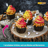 Set de 6 paste de culoare Decocino – 6 x 20 g – Colorant alimentar în roșu, roz, verde, galben, albastru și negru, ideal pentru colorarea prăjiturilor, fondantului și cremelor – Fără azoici și fără gluten