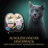 Pateu pentru pisici SHEBA Perfect PORTIONS cu somon, certificat MSC, 8 x 3 x (2 x 37,5g) = 225g (Ambalajul va fi actualizat)