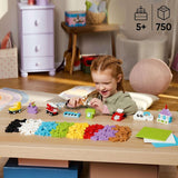 Set creativ LEGO Classic pentru construcție și joacă - set cu cărămizi colorate - construiește o casă, un câine, o mașină amuzantă, o claviatură de pian și un curcubeu - set de artizanat pentru băieți și fete de la 5 ani Seturi de constructie Besuche den LEGO-Store