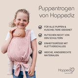 Suport pentru păpuși Hoppediz, jucărie pentru copii pentru păpuși și animale de pluș, Design Malmö roz deschis