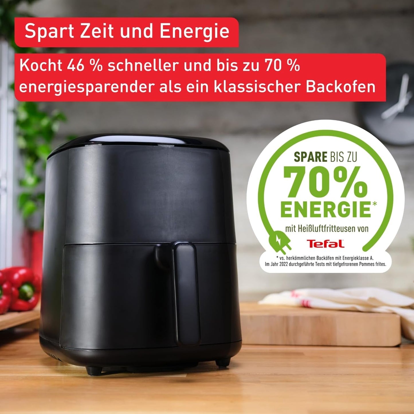Tefal Easy Fry Max EY2458, 5 litri, Hot Air Fryer, 10 programe automate de gătit, ecran tactil digital Electrocasnice Naty Shop