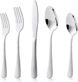 Kitchenboss set tacâmuri 6 persoane: Set de tacâmuri 20 sau 30 de piese Bucatarie Naty Shop Argintiu 20 bucati