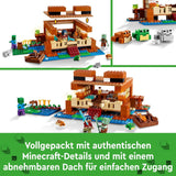 LEGO Minecraft The Frog House, casă de jucărie cu figuri, inclusiv zombie, slime și om înecat, plus accesorii precum barcă de jucărie și banc de lucru, cadou pentru băieți și fete de la 8 ani 21256 Seturi de constructie Besuche den LEGO-Store