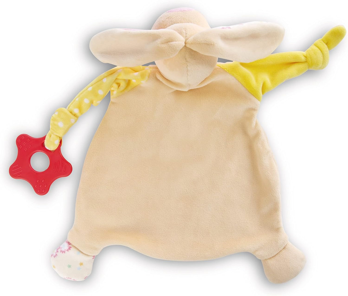 Jucărie de pluș NICI iepuraș cu inel de dentiție și suzetă 25x25cm