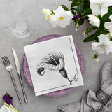PAW - Șervețele Airlaid - Asemănătoare țesăturii (40 X 40 Cm) I 50 de bucăți I Pentru servicii funerare, ospăț funerar, înmormântare, rămas bun I Șervețele din pânză pentru decorarea mesei de înaltă calitate - Memory Flower I Memory Flower