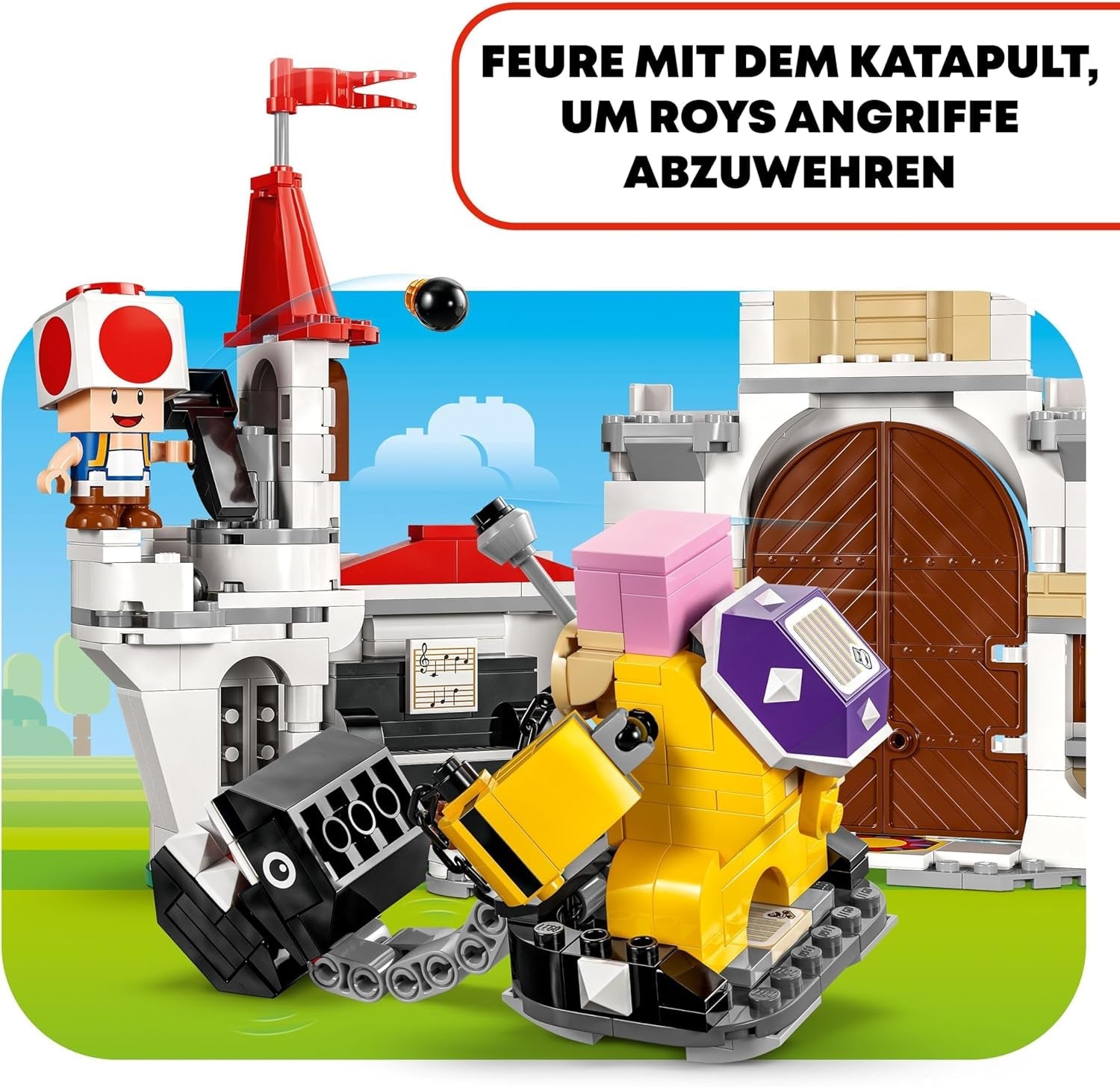 LEGO Super Mario Înfruntare cu Roy la Palatul Ciupercilor, set de aventură cu personaje Nintendo, cadou pentru fete, băieți și gameri de la 7 ani 71435 Seturi de constructie Besuche den LEGO-Store