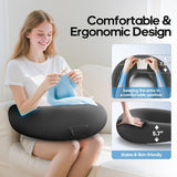 Pernă de gaming și citit, pernă de citit pentru stat pe pat/canapea/podea, pernă de hrănire/croșetat cu pernă de gaming mare și ergonomică, pernă de gamer pentru iPad/laptop - Negru