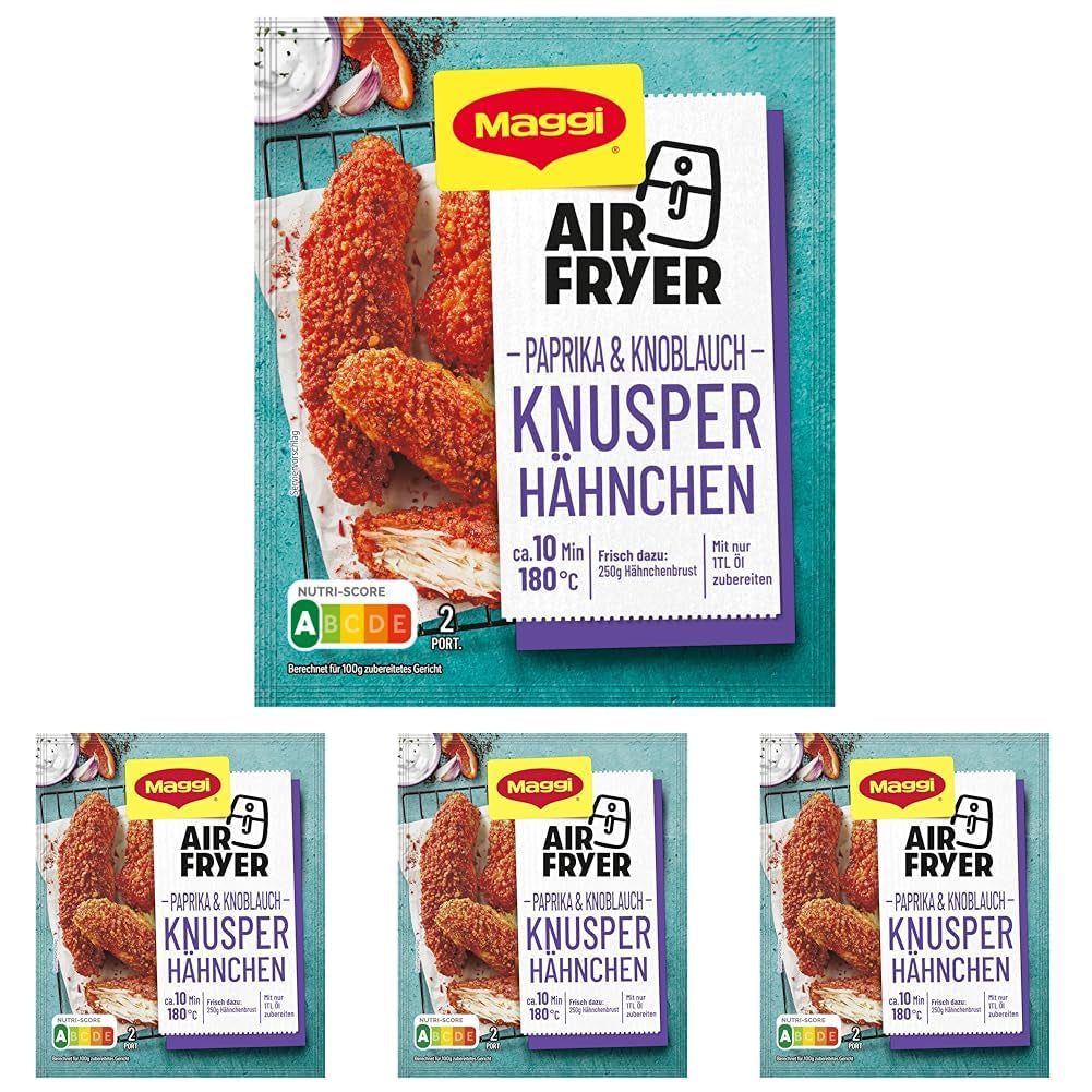 MAGGI Airfryer Knusper Hähnchen - Paprika & Knoblauch, 1er Pack (1 x 39g)