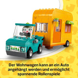 LEGO Animal Crossing Gerd's Caravan & Garden, set pentru jocuri de rol, mașină de jucărie pentru copii, cadou pentru fete și băieți de la 7 ani, jucărie pentru jocuri video cu figurine de animale 77054 Seturi de constructie Besuche den LEGO-Store