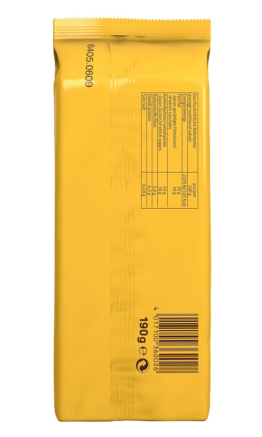 Fursecuri crocante cu cacao și cremă de ciocolată neagră, pachet de 14, pentru depozitare sau vânzare (14 x 190 g)