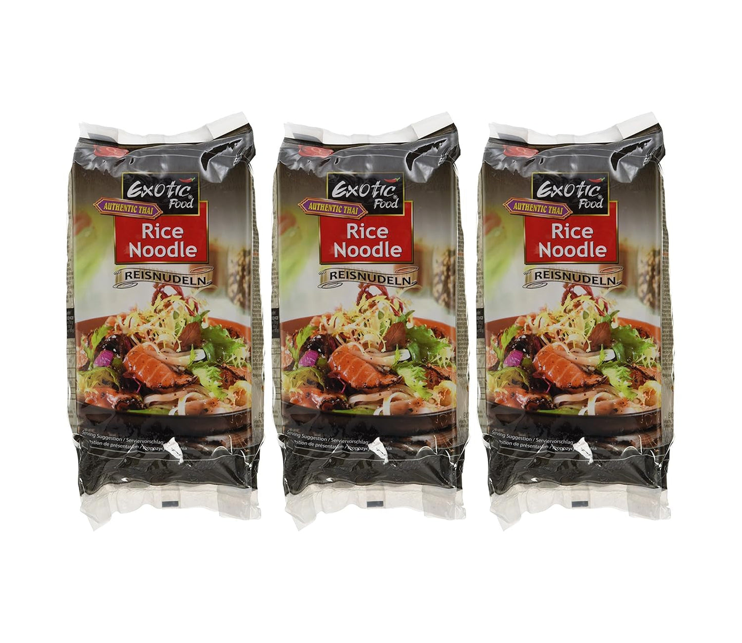 Tăiței de orez, 3 mm, pentru supă și salată (Mihoen), pachet de 3 (3 x pachet de 250 g)