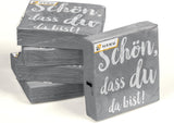 Șervețele de cocktail HEKU 'Schön Dass Du Da Bist', 3 straturi, 25X25Cm, 150 bucăți I Design elegant I Ideal pentru sărbători I Practic ambalate