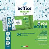 Șervețele umede demachiante naturale pentru bebeluși, 99% apă, formulă foarte delicată pentru igiena zilnică a copiilor și nou-născuților – 12 pachete a câte 64 de șervețele