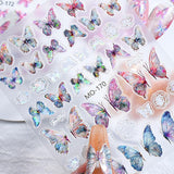 5D în relief fluture unghii autocolante autoadezive fluturi decorare unghii autocolante aurora fluture unghii arta autocolante accesorii unghii design fluture unghii autocolante nail art autocolante