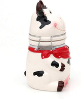 Dekohelden24 cutie de depozitare ceramică vacă, aprox. 12 x 11 x 20.5 cm, 20 Cutii depozitare alimente Naty Shop