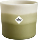 Ghiveci rotund elho Colour Gradient 16cm - pentru interior - 100% plastic reciclat - Ø 15.9 x H 14.7 - Verde/Verde bambus