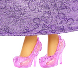 Mattel Disney Princess Rapunzel doll, Păr lung de coafat, Mobil, Pantofi și diademă detașabile, Cadouri Disney, Jucării de la 3 ani, HLW03 Papusi Naty Shop