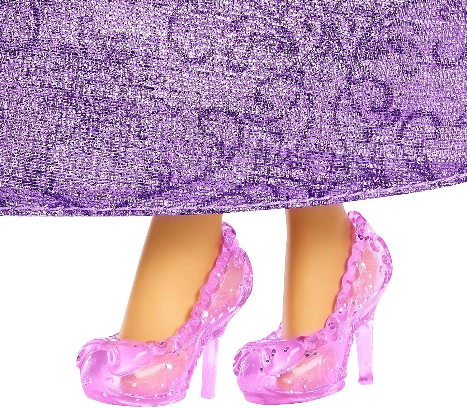 Mattel Disney Princess Rapunzel doll, Păr lung de coafat, Mobil, Pantofi și diademă detașabile, Cadouri Disney, Jucării de la 3 ani, HLW03 Papusi Naty Shop