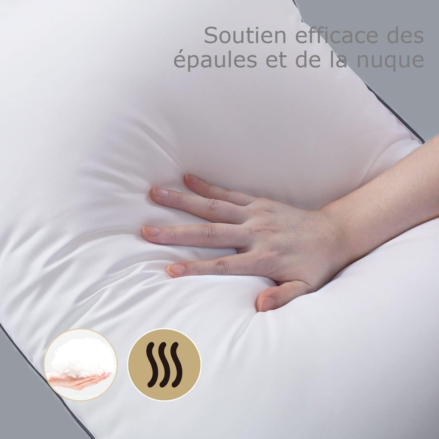 Pernă Bedstory, 50 X 70 Cm, 2 bucăți, Rezistent la mușcături, Respiră transpirația, Hipoalergenic, Umplutură: 100% fibră de poliester, Ultra-confort și confort moale și suport excelent Perne standard Naty Shop