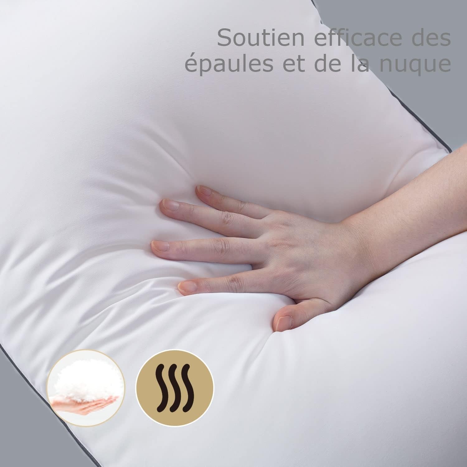 Pernă Bedstory, 50 X 70 Cm, 2 bucăți, Rezistent la mușcături, Respiră transpirația, Hipoalergenic, Umplutură: 100% fibră de poliester, Ultra-confort și confort moale și suport excelent Perne standard Naty Shop