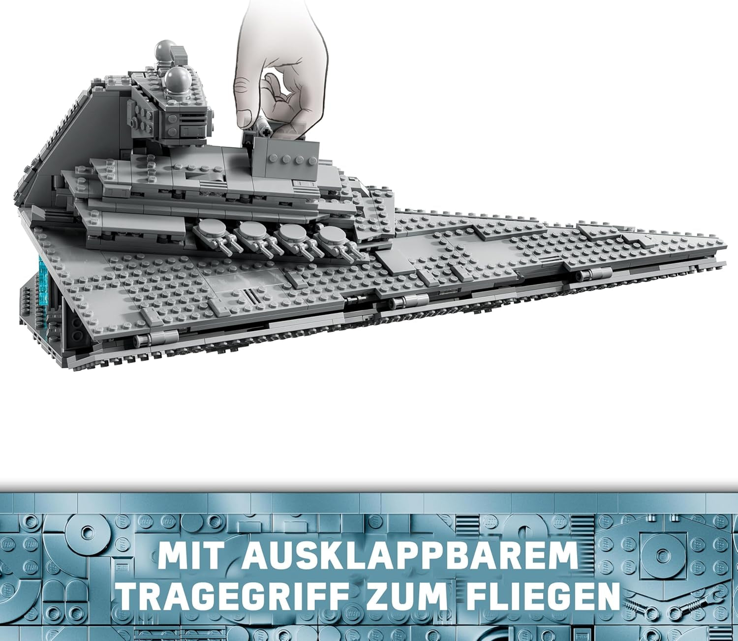 LEGO Star Wars Imperial Star Destroyer, Set navă stelară, Jucărie de construcție, Playset cu Darth Vader și Cal Kestis, Cadou de ziua de naștere pentru băieți, fete și fani 75394 Seturi de constructie Besuche den LEGO-Store