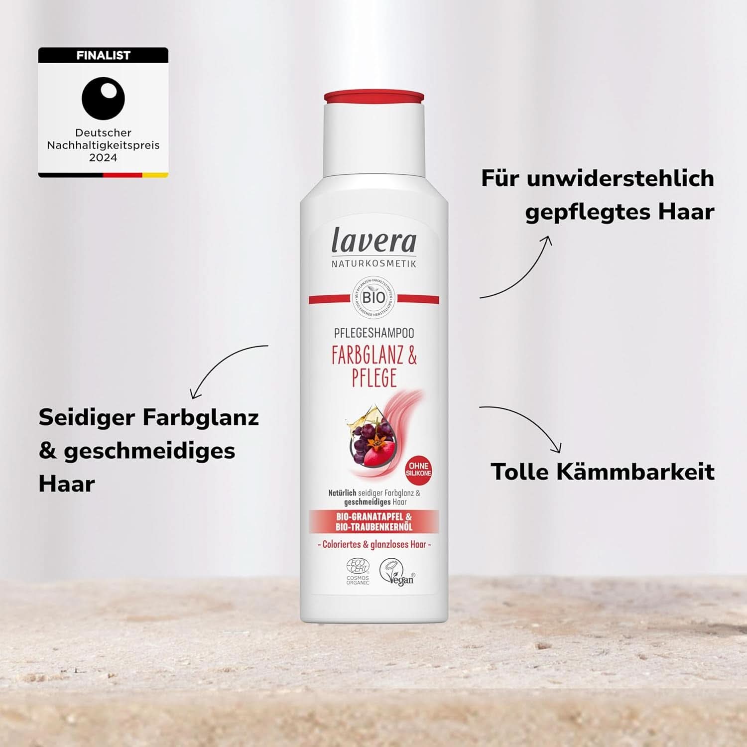 Lavera Care Shampoo Colour Shine & Care, vegan, 250 ml Duș și baie Naty Shop