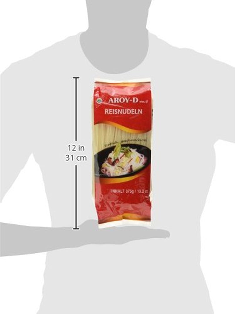 Tăiței de orez Aroy-D, fără gluten, 3 mm, pachete (1 pachet x 375 g)
