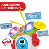 Chicco 00009820100000 Mi First set de tobe cu lumini și sunete, 3 moduri de redare instrument muzical cu baterie pentru copii, multicolor, Mare Jucarii Bebe Naty Shop