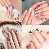 6 bucăți de pensule de unghii cu capac pentru unghii, gel UV, acrilic, pensulă de unghii, pensulă pentru gel de unghii, set de pensule parțiale pentru arta unghiilor