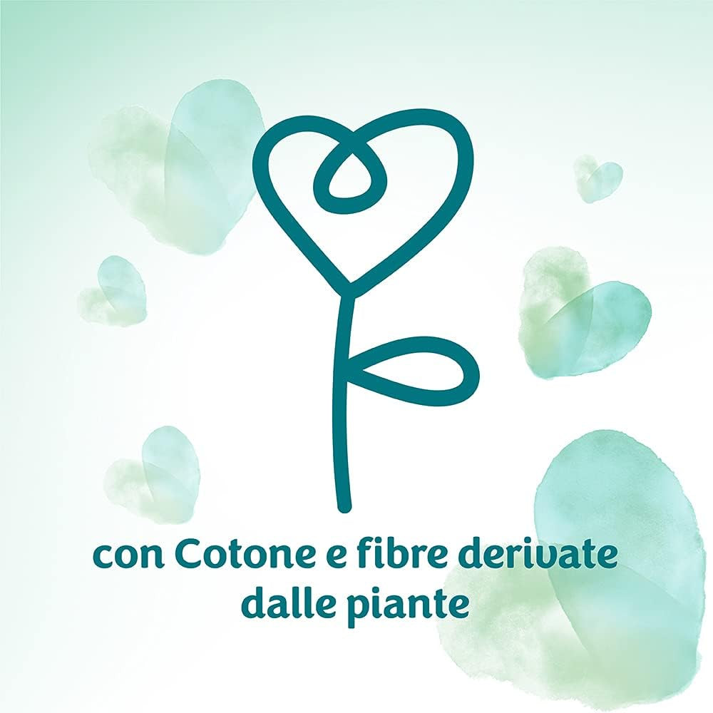 Șervețele umede Pampers Acqua Pura pentru bebeluși, 468 de unități (3 pachete) – 99% apă, 100% bumbac, 0% plastic, alcool și parabeni – șervețele demachiante ideale pentru pielea sensibilă, umede, fără ingrediente adăugate