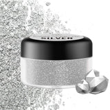 Glitter comestibil, 10 grame, diverse culori Glitter Naty Shop Argintiu