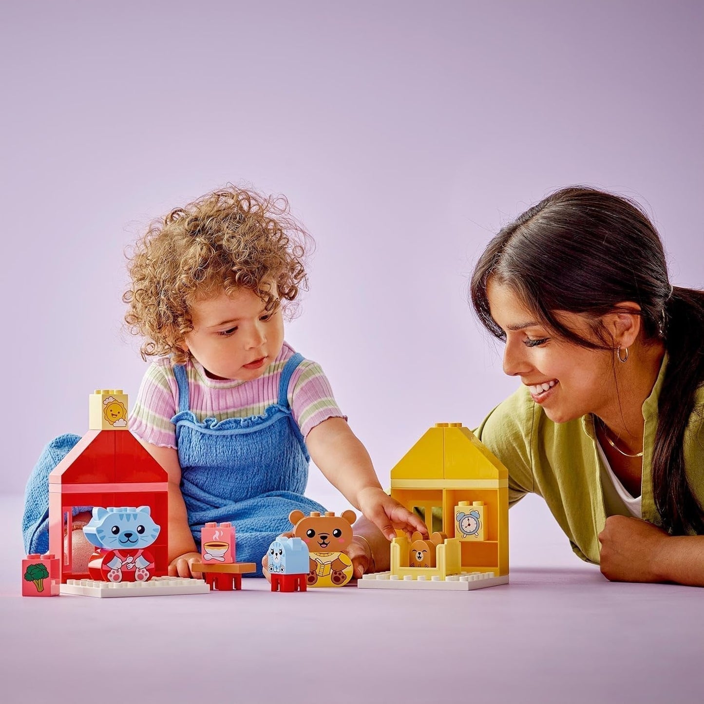 LEGO DUPLO Everyday Routines: Eating & Bedtime, jucărie de învățare pentru copii mici pentru a încuraja dezvoltarea socială și emoțională, cu 4 figuri de animale, cadou pentru copii de la 18 luni 10414 Seturi de constructie Besuche den LEGO-Store