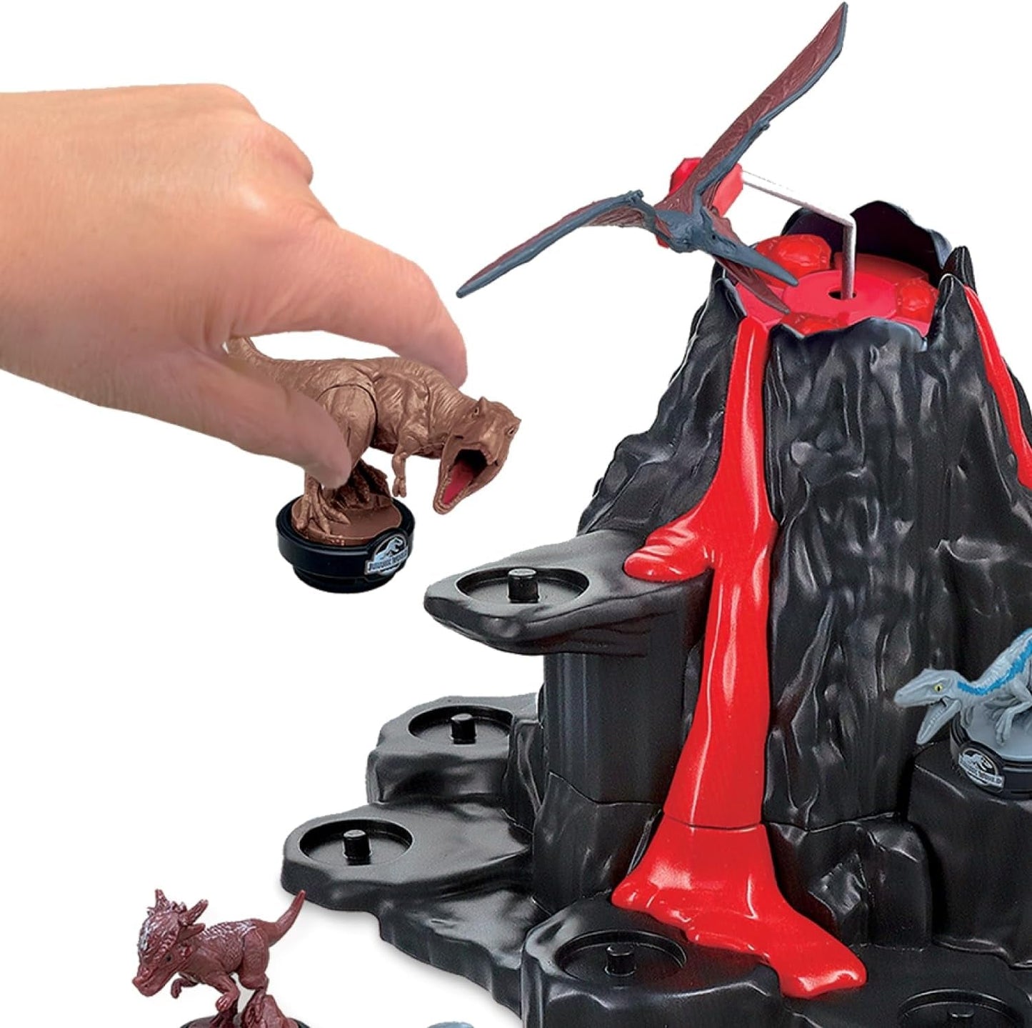 EPOCH Games - Jurassic World Vulcanul Tremurător, 7509, Jucărie Dinozaur, Joc de Societate pentru Copii cu Vârsta de 4 Ani și Peste