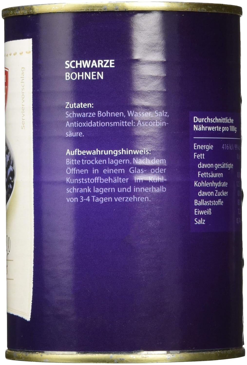 Fasole neagră, pachet de 12 (12 x 425 ml)