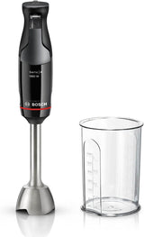 Bosch Stabmixer Ergomaster Serie 4, 1000 Watt, Edelstahl-Mixstab, Zerkleinerer, Mix-/Messbecher, Schwarz Bucatarie Naty Shop Ergomaster Serie 4