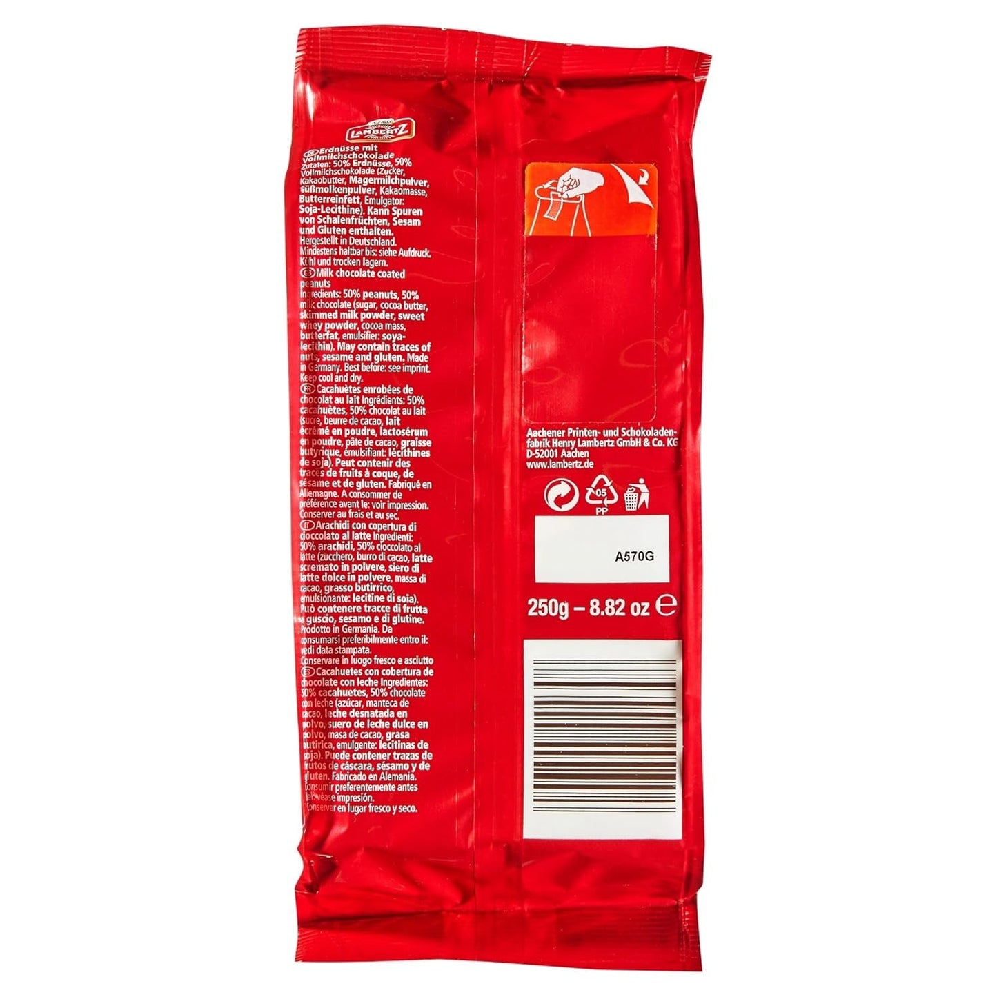 Ciocolată cu lapte Peanut Mountains (250 g)