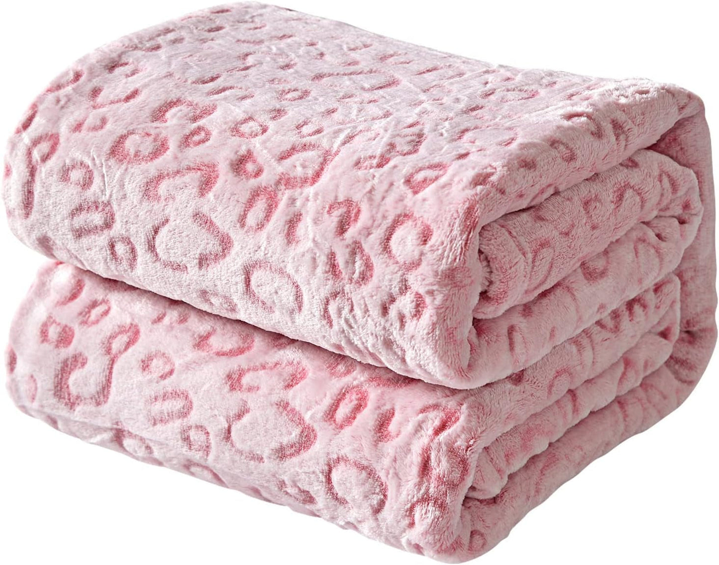 FY FIBER HOUSE flanel fleece throw, pătură din microfibră cu imprimare 3D ghepard, 228 X 274 cm, violet Plapumi si pilote Naty Shop Leopard roz 40 "X50"
