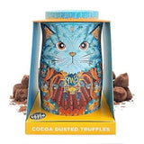 Trufe de ciocolată Monty Bojangles Savanna Gold (135g) pudrate cu cacao, praline, set cadou într-o cutie individuală de colecție cu design de pisică, aromă de scotch Flutter