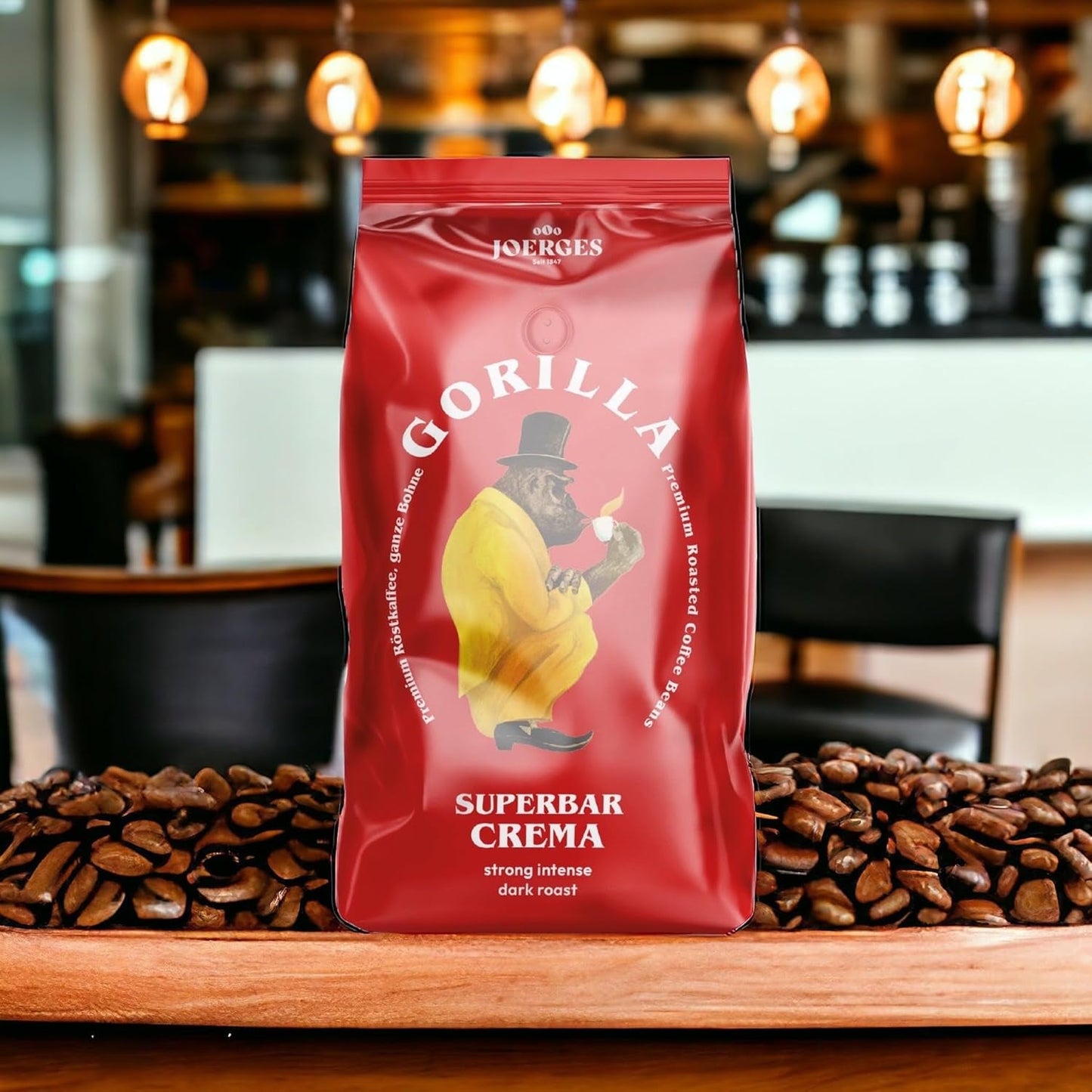 Boabe de cafea Joerges Espresso Gorilla Super Bar Crema, pachet de 5 (5 x 1 kg)